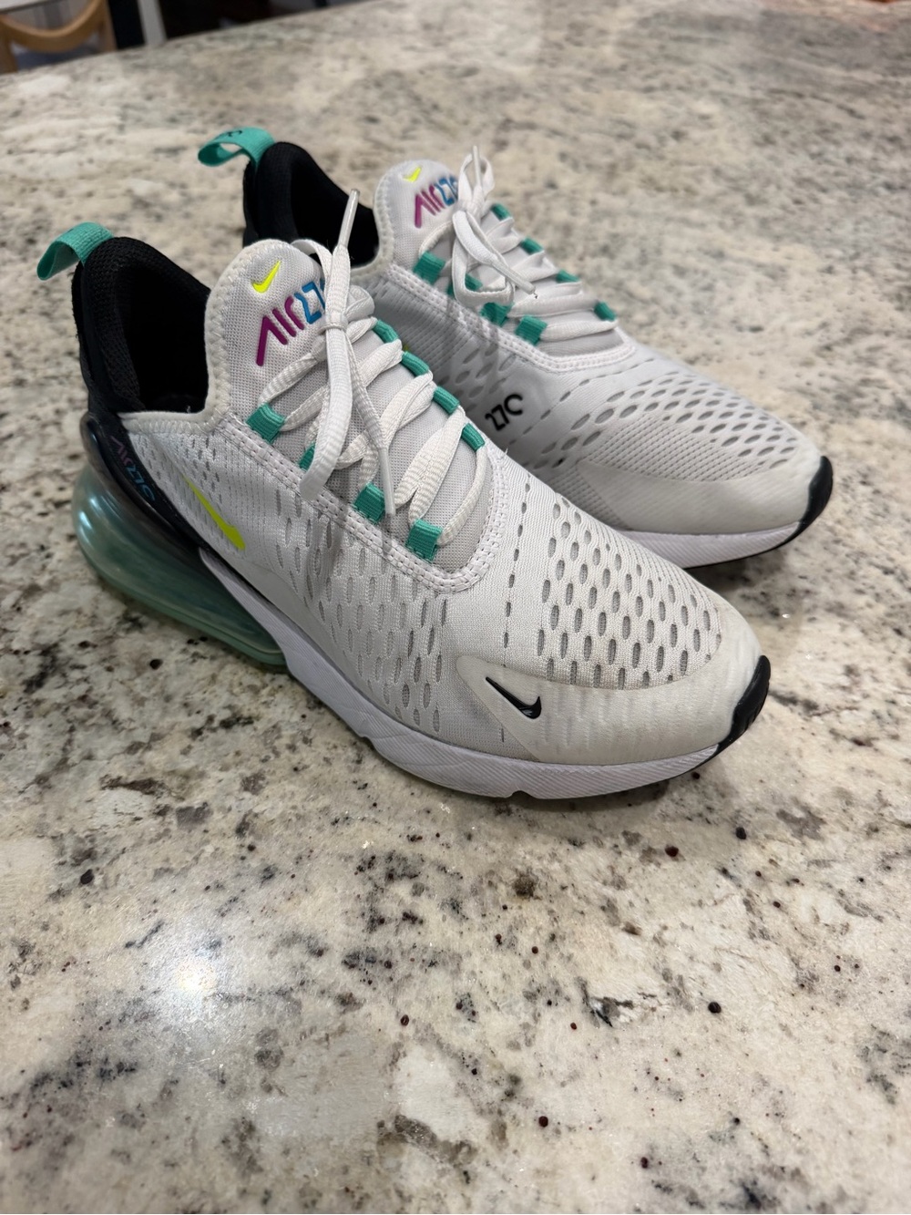 Nike Air Max 270 White Teal Kids' Sneakers